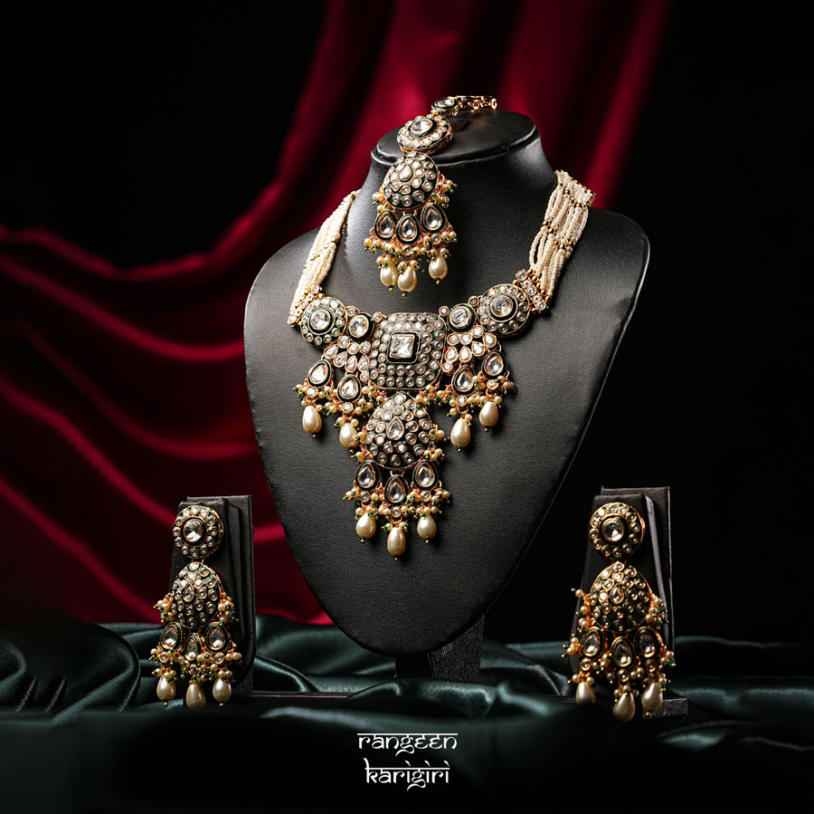 Apsara kundan Choker Set NK-15W, Women kundan choker set