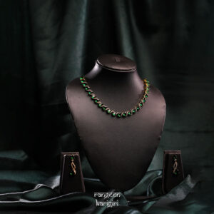 Ashmira Leaf American Diamond Necklace Set NAD-06, American Diamond Necklace Set