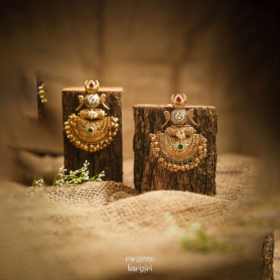 Bird Chandbali Fusion Earrings FE-08 Bird Chandbali Fusion Earrings FE-08, Women Fusion Earrings