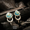 Bird Engraved Oxidised Earrings OE-02B, Women Oxidised Earrings