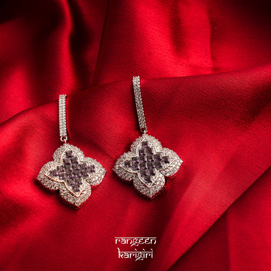Bloom American Diamond Earrings AE-14 Bloom American Diamond Earrings AE-14, Women American Diamond Earrings