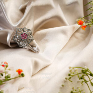 Blossom American Diamond Ring RAD-03P, Women American Diamond Ring