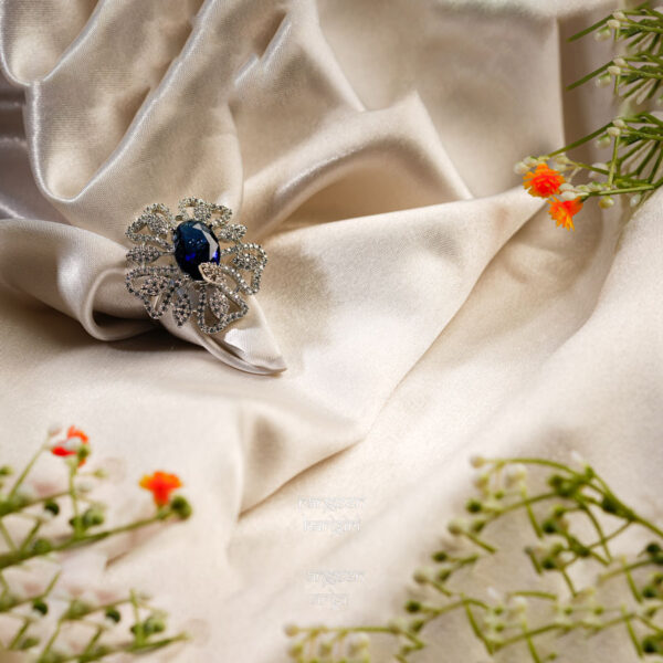 Crystal Fern American Diamond Ring RAD-05B, women American diamond ring