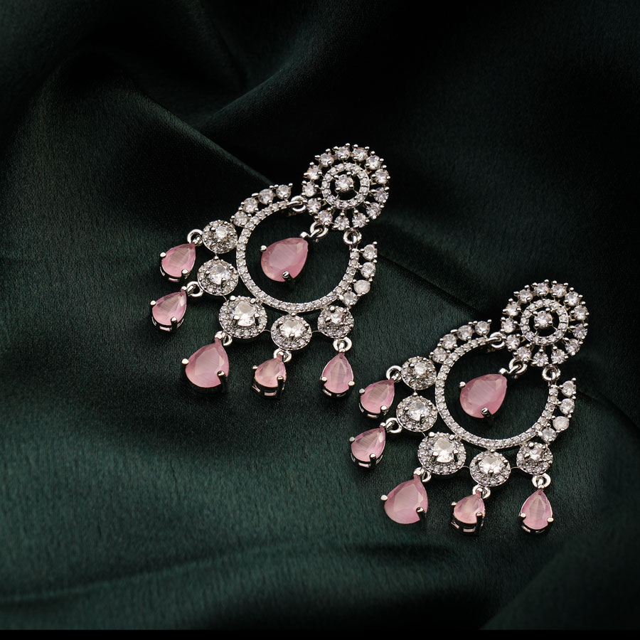 Dewdrops American Diamond Earrings AE-09, Women American Diamond Earrings