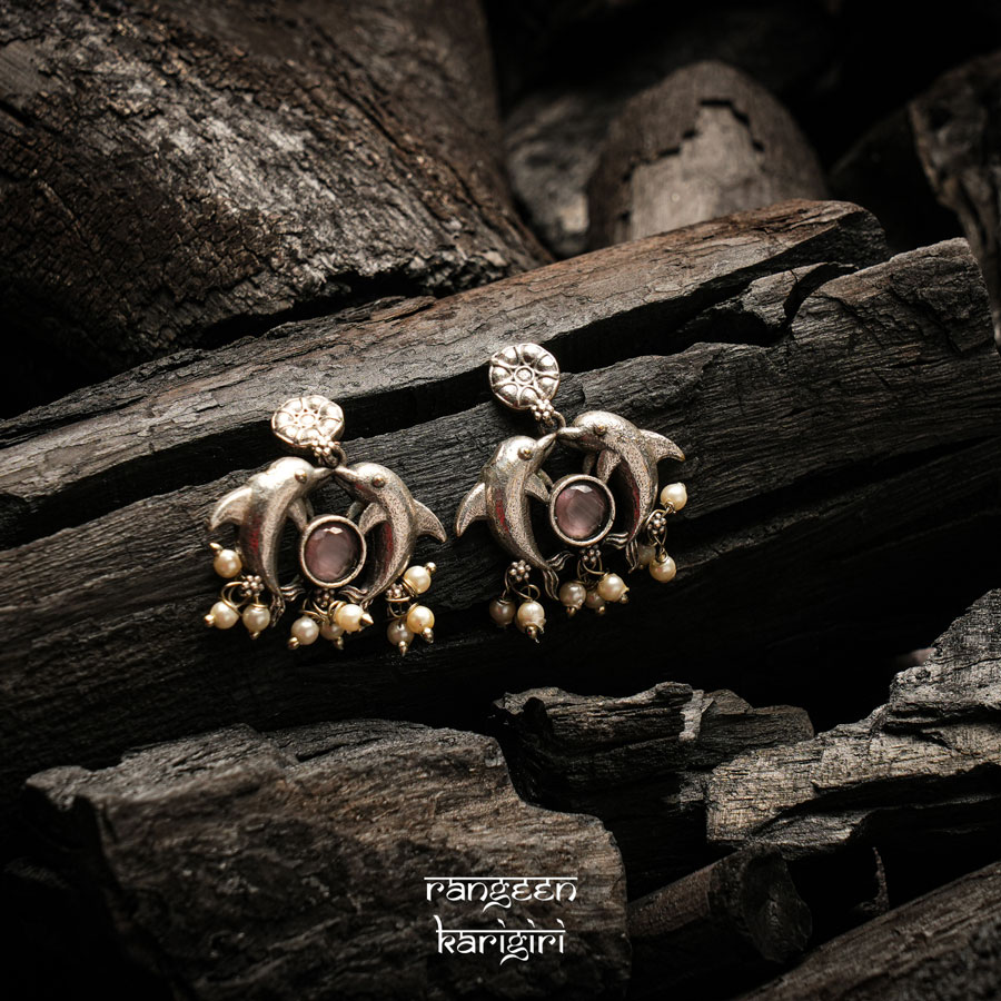 Dolphin Oxidised Earrings OE-11LP Dolphin Oxidised Earrings OE-11LP. Women Oxidised Earrings
