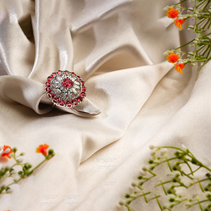 Dynasty Shine American Diamond Ring RAD-09P, Women american diamond ring