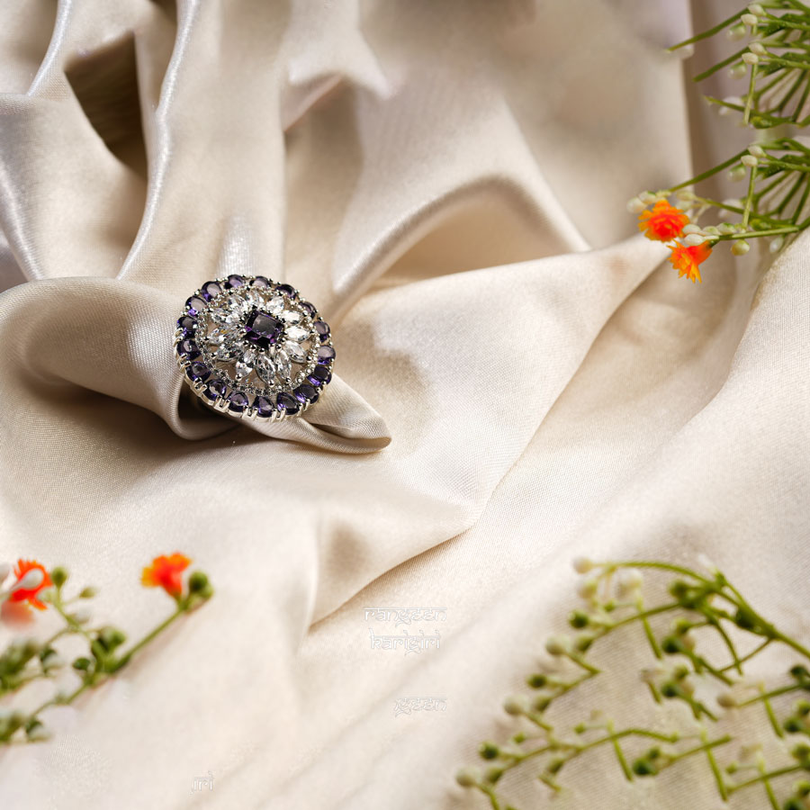 Dynasty Shine American Diamond Ring RAD-09PU, Women american diamond ring