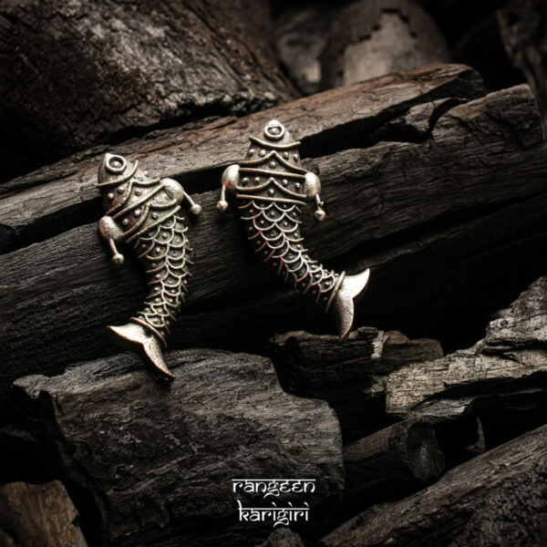 Fish Oxidised Stud EarringsOE-04, Women Oxisdised Earrings