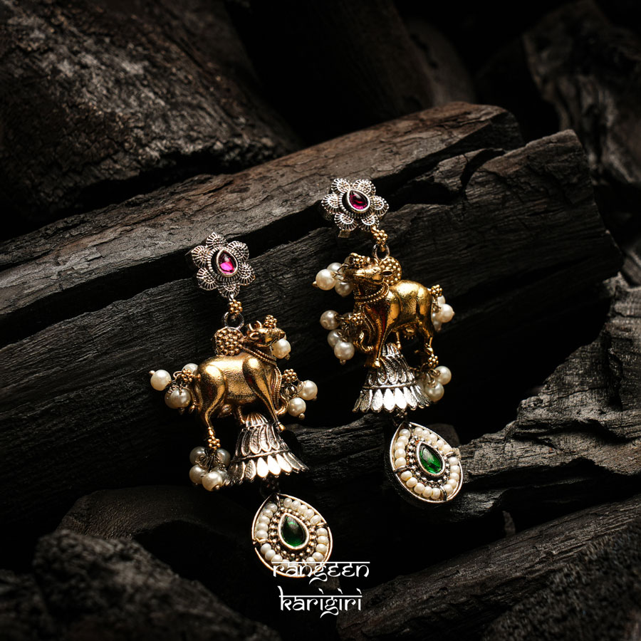 Gaushree Fusion Earrings FE-03G Roop Fusion Earrings FE-05P, Women Fusion Earrings