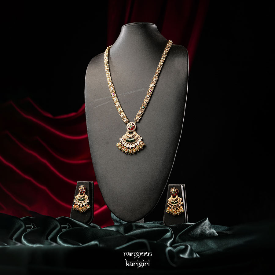 Kritika Long Kundan Necklace Set NK-06 Kritika Long Kundan Necklace Set NK-06, Kundan Necklace Set