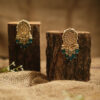 Kundan Drop Earrings KE-09G, Women Kundan Earrings