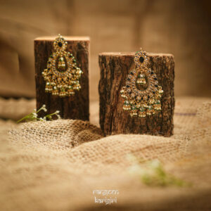 Kundan Jhumka Earrings KE-06G, Women Kundan Earrings