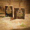 Kundan Jhumka Earrings KE-06LPU, women Kundan Earrings
