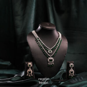 Mohinira American Diamond Necklace Set NAD-08G, American diamond necklace set