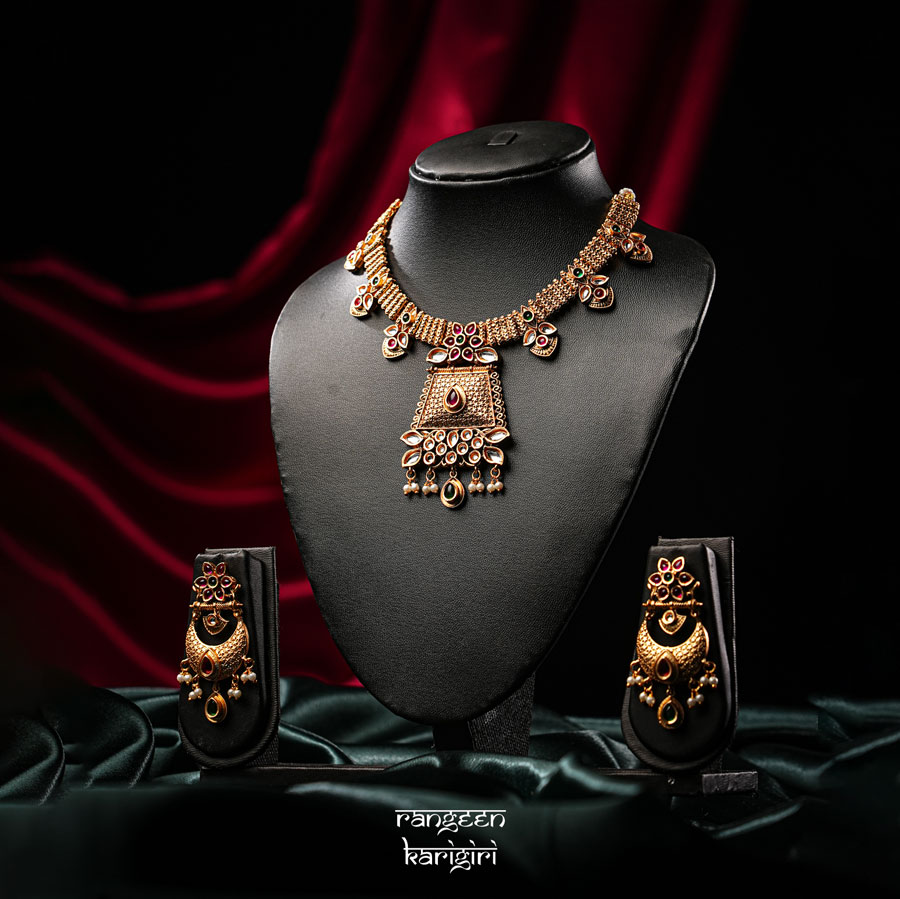 Nandita Kundan Necklace Set NK-20, Kundan Necklace Set