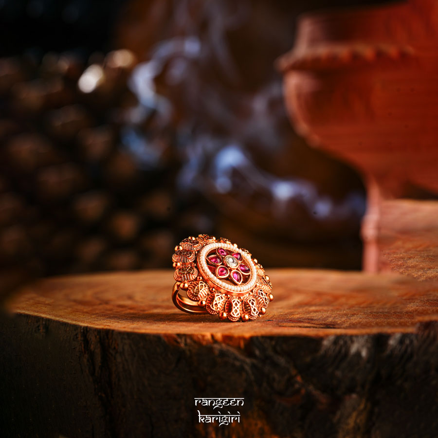 Nazaakat Kundan Ring RK-04P Nazaakat Kundan Ring RK-04P, Women Kundan Ring