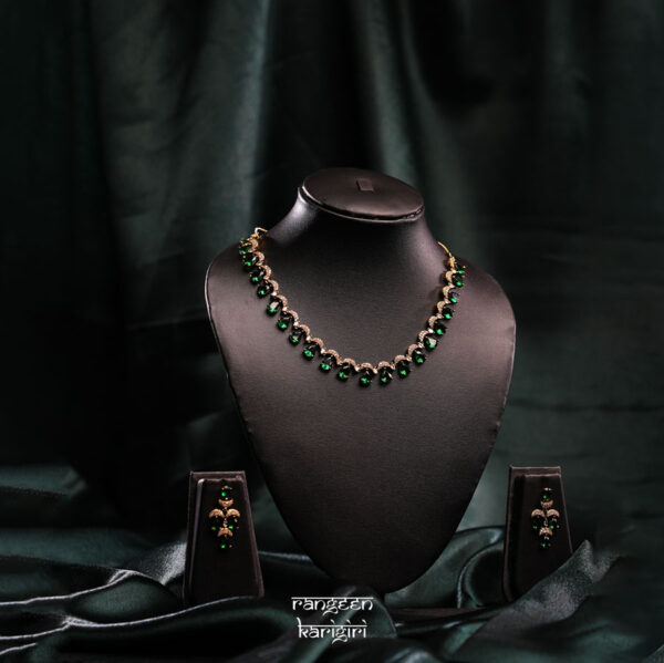 Panna Tara American Diamond Necklace Set NAD-05, American Diamond Necklace Set