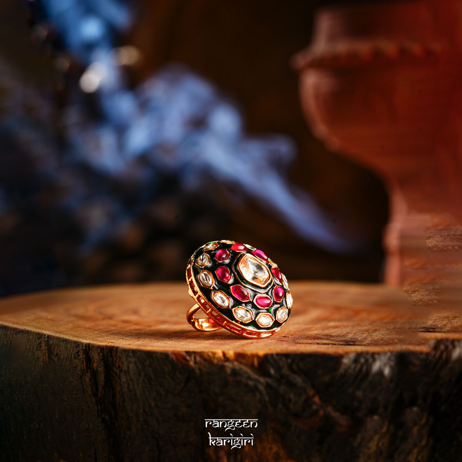 Pehli Boond Kundan Ring RK-02P Pehli Boond Kundan Ring RK-02P, women kundan ring