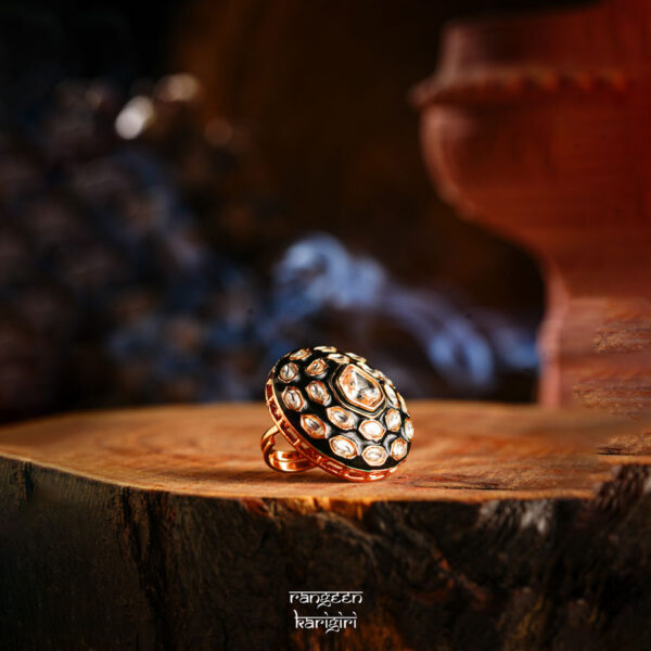 Pehli Boond Kundan Ring RK-02W, Women Kundan Ring