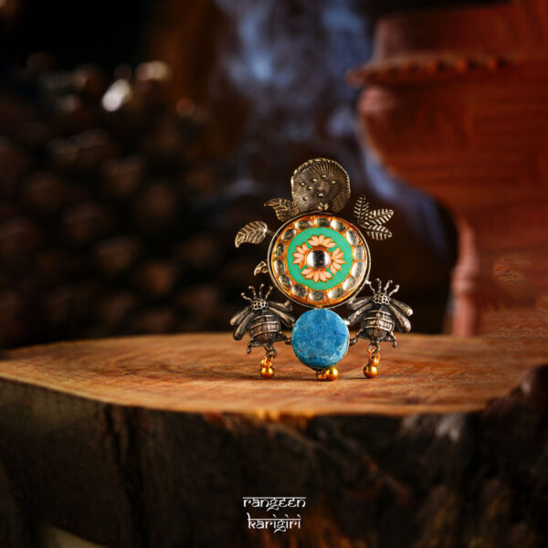 Queen Bee Oxidised Ring RO-03B, Women oxidised ring
