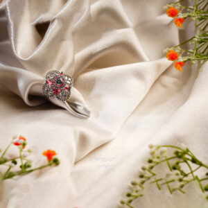 Rose & Radiance American Diamond Ring RAD-06, women american diamond ring