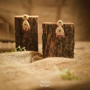 Royal Kundan Earrings KE-10P, Women Kundan Earrings