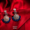 Semi Flower American Diamond Earrings
