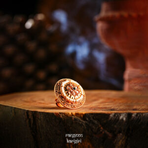 Shehzadi Shine Kundan Ring RK-08W, women kundan ring