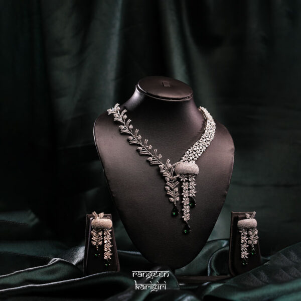 Shringarika American Diamond Necklace Set NAD-07G, American Diamond Necklace Set