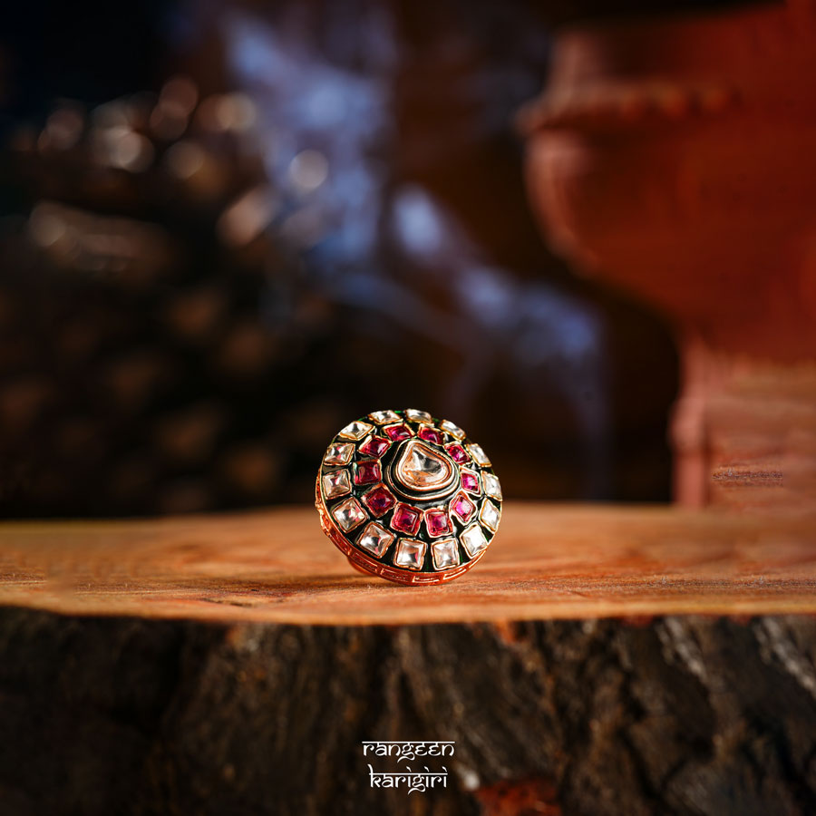 Sunhera Kundan Ring RK-05P Sunhera Kundan Ring RK-05P, Women kundan ring