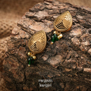 Tear Drop Oxidised Stud Earrings OE-08G, Women Oxidised Earrings