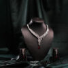 Teardrop American Diamond Necklace Set NAD-02P, American Diamond Necklace Set