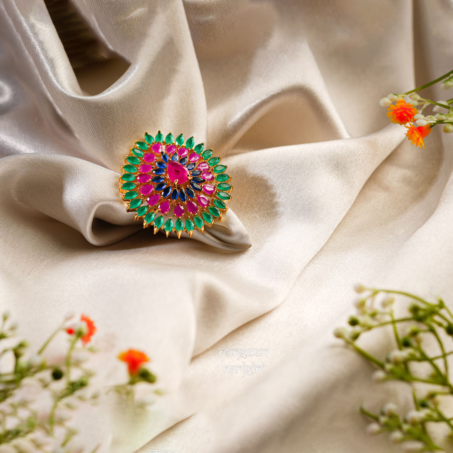 Teardrop American Diamond Ring RAD-11, Women american diamond ring