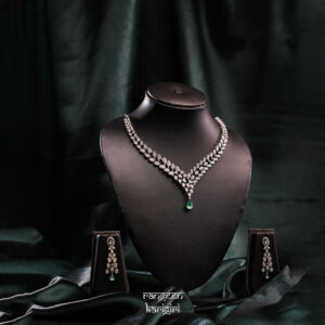 Tejasvi American Diamond Necklace Set NAD-10LG, American Diamond Necklace set