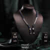 Double Tear Drop American Diamond Necklace, Artificial Jewellery