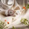 Floral American Diamond Ring and american diamond jewellery