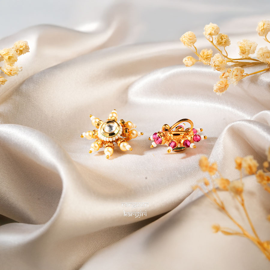 Flower Nose Pin NP-01, Women's Flower Nose Pin