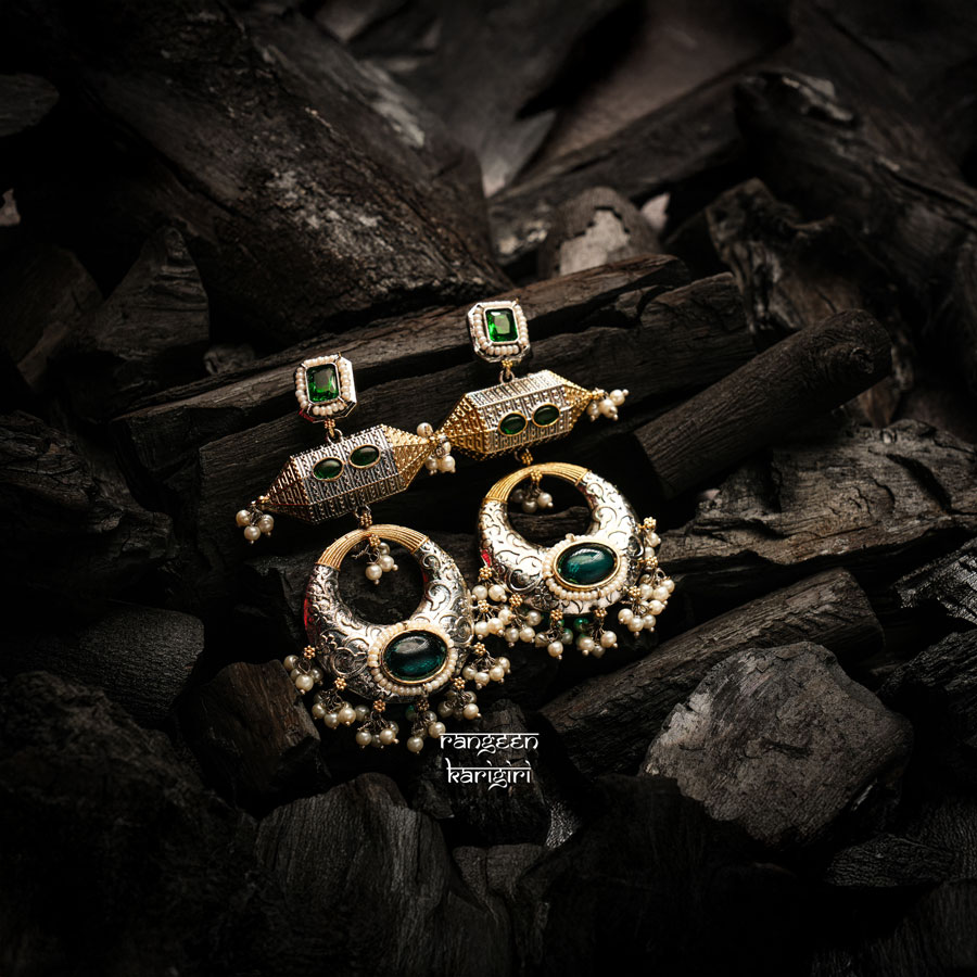 Chandrika Fusion Earrings FE-01G ,Chandrika Fusion Earrings FE-01G Buy Fusion Earring