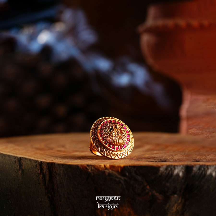Goddess Lakshmi Temple Ring RT-02, women rings