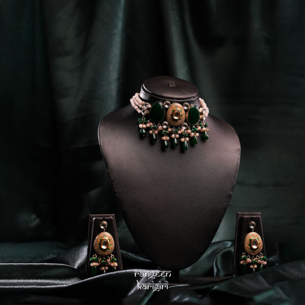 Green Choker Set, artificial necklace set