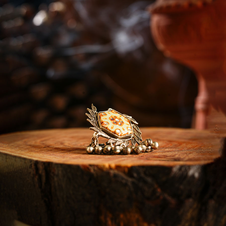 Meenakari Oxidised Ring RO-02 Meenakari Oxidised Ring, Buy rings