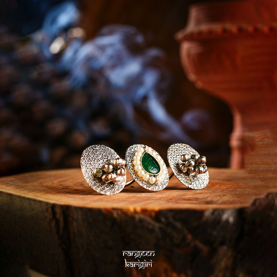 Oversized Oxidised Ring, Women Oversized Ring