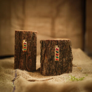 Red and Green Kundan Earrings, Buy Kundan Earrings