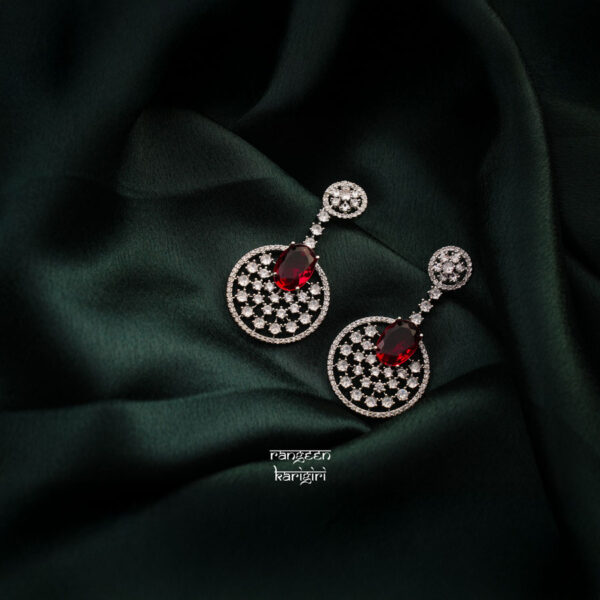 Studded American Diamond Earring, Women American Diamond Earring