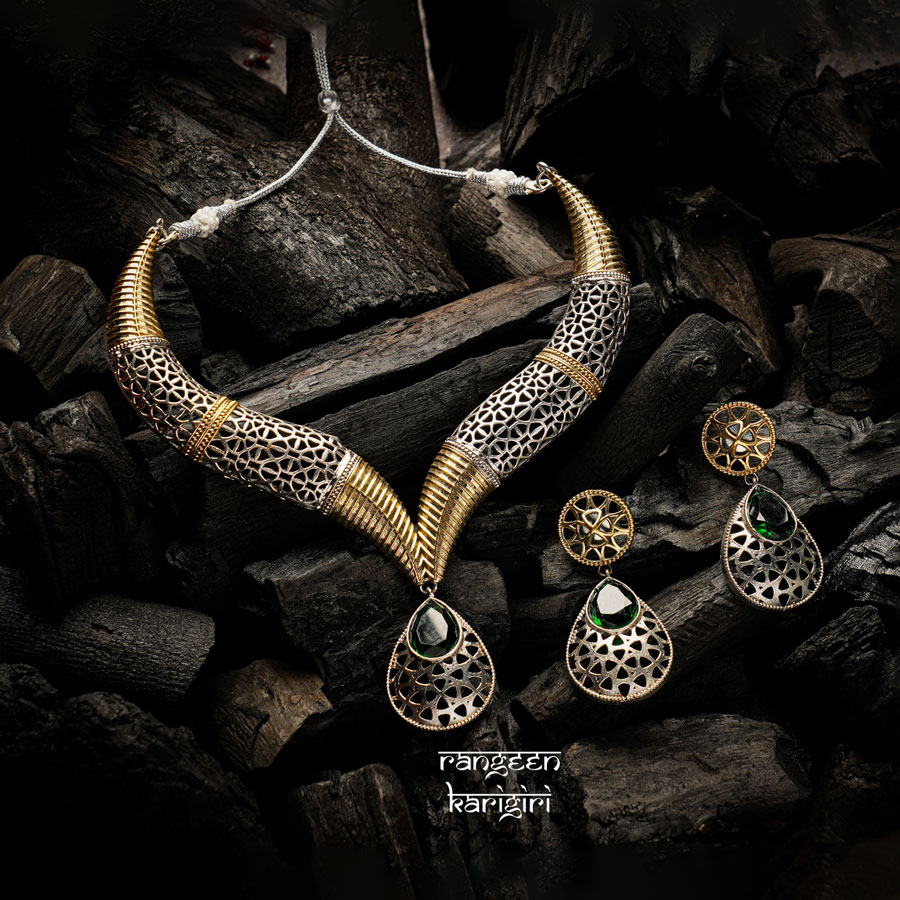 Tear Drop Necklace Set, artificial jewellery set