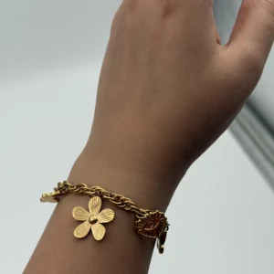 Blossom Eye Stainless Steel Charms Bracelet BS-22